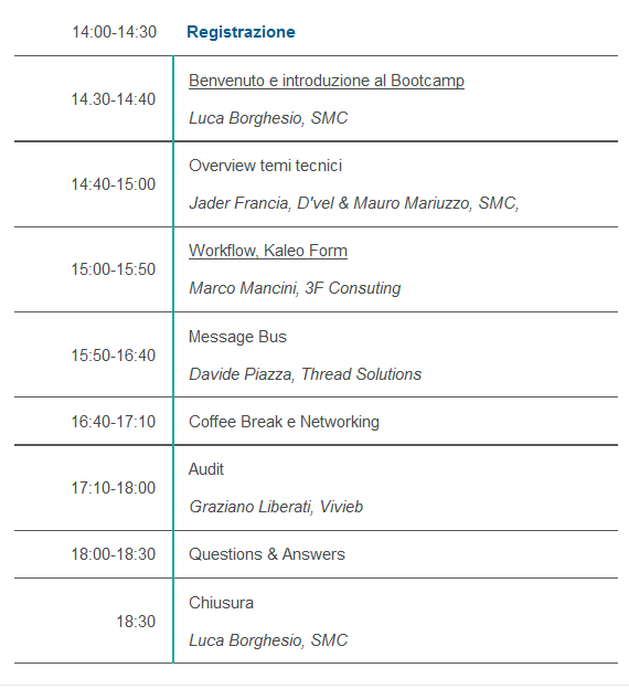 Liferay Italy Symposium 2013 - Boot Camp